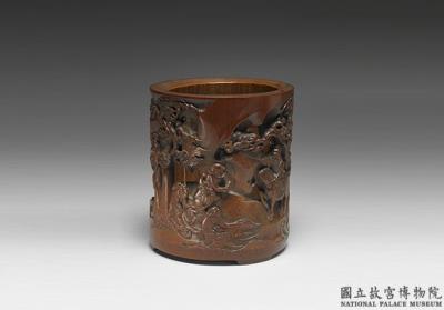 图片[2]-Bamboo brush-holder depicting Marshal Guo Ziyi with his helmet and armor removed. Late Ming to early Qing dynasty.-China Archive